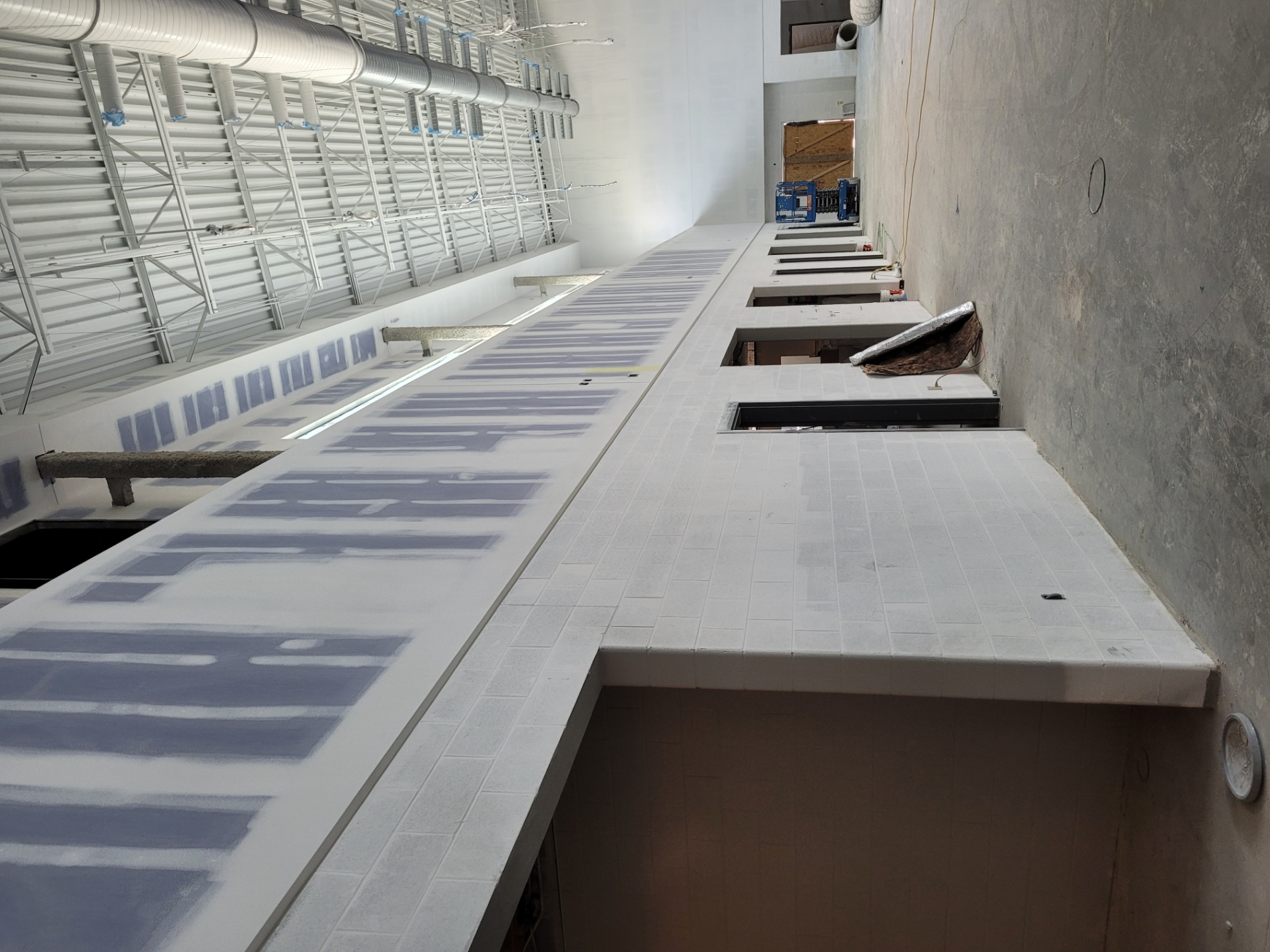 Drywall finishing in progress