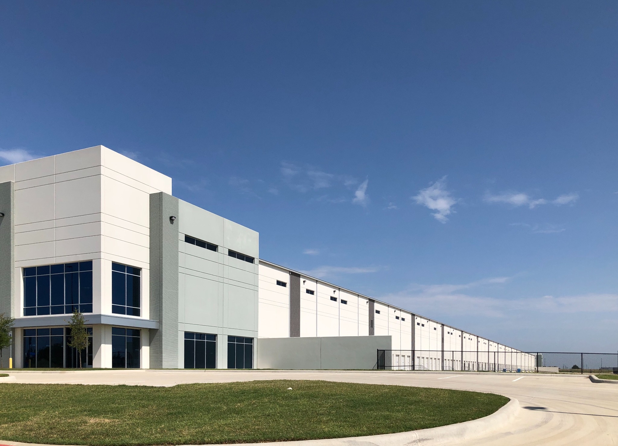 Modern industrial warehouse exterior