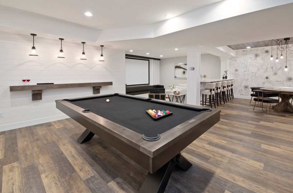 Finished residential basement